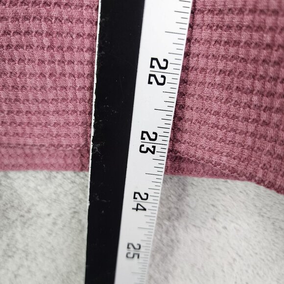 Womens Natural Reflections Maroon Sweatshirt Waffle Knit Pullover Cowl Neck M - Picture 12 of 13